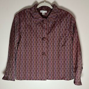 Coldwater Creek Brocade 3 button Blazer